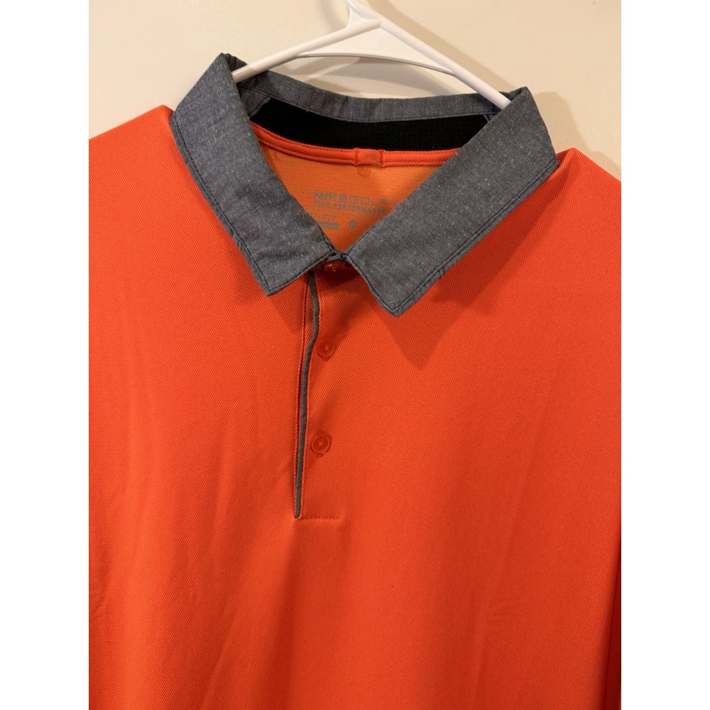 Nike GOLF Tour Performance Dri-FIT Men's XL Orange Polo Shirt Stretch Quick Dry - Picture 2 of 7